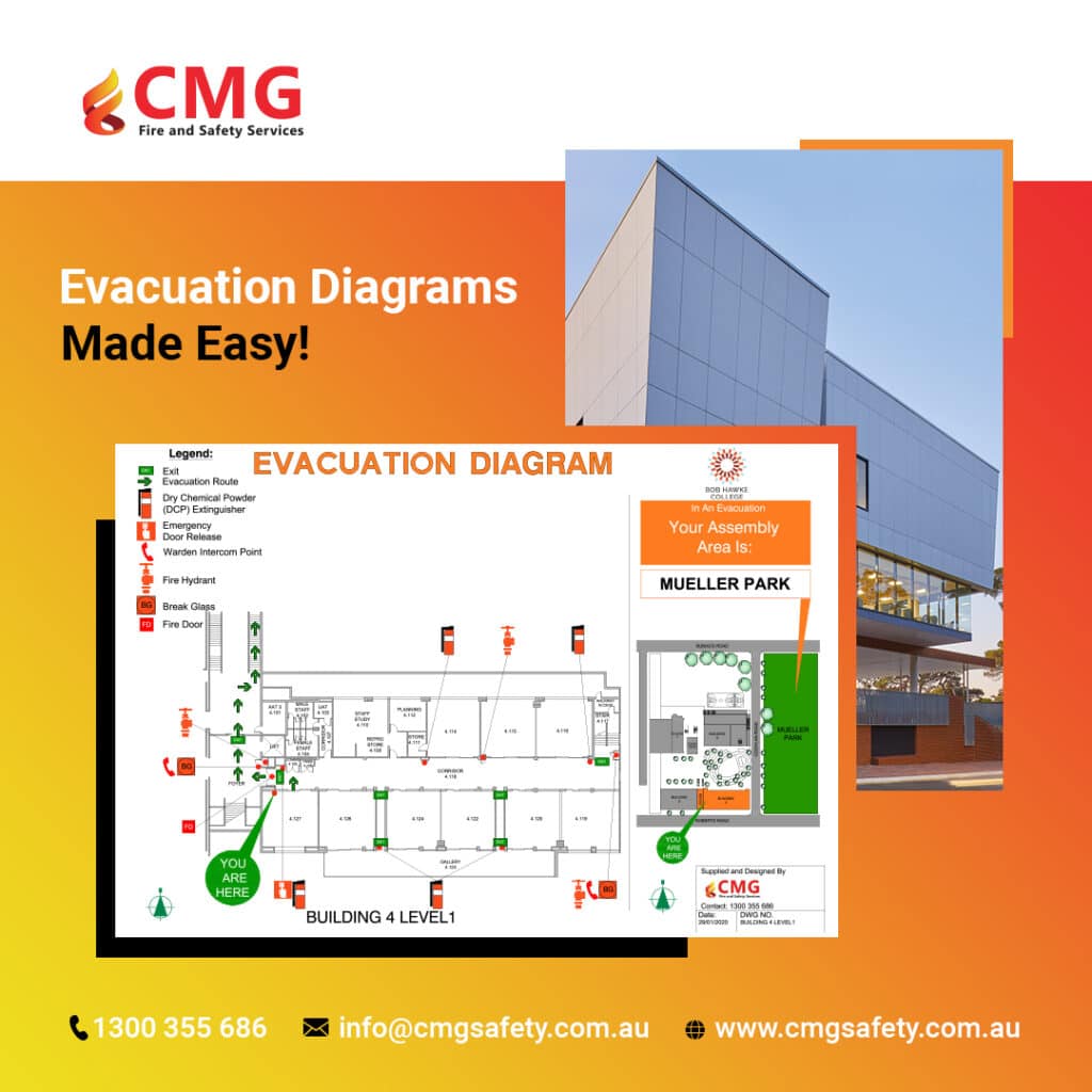 Fire evacuation diagram - Bob Hawke College